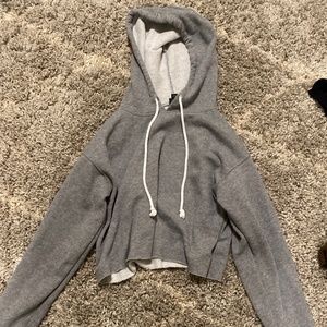 Cropped grey hoodie